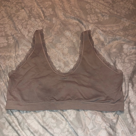 Pink Nude Stretch Bra with Racerback Hook on Back - Picture 2 of 5